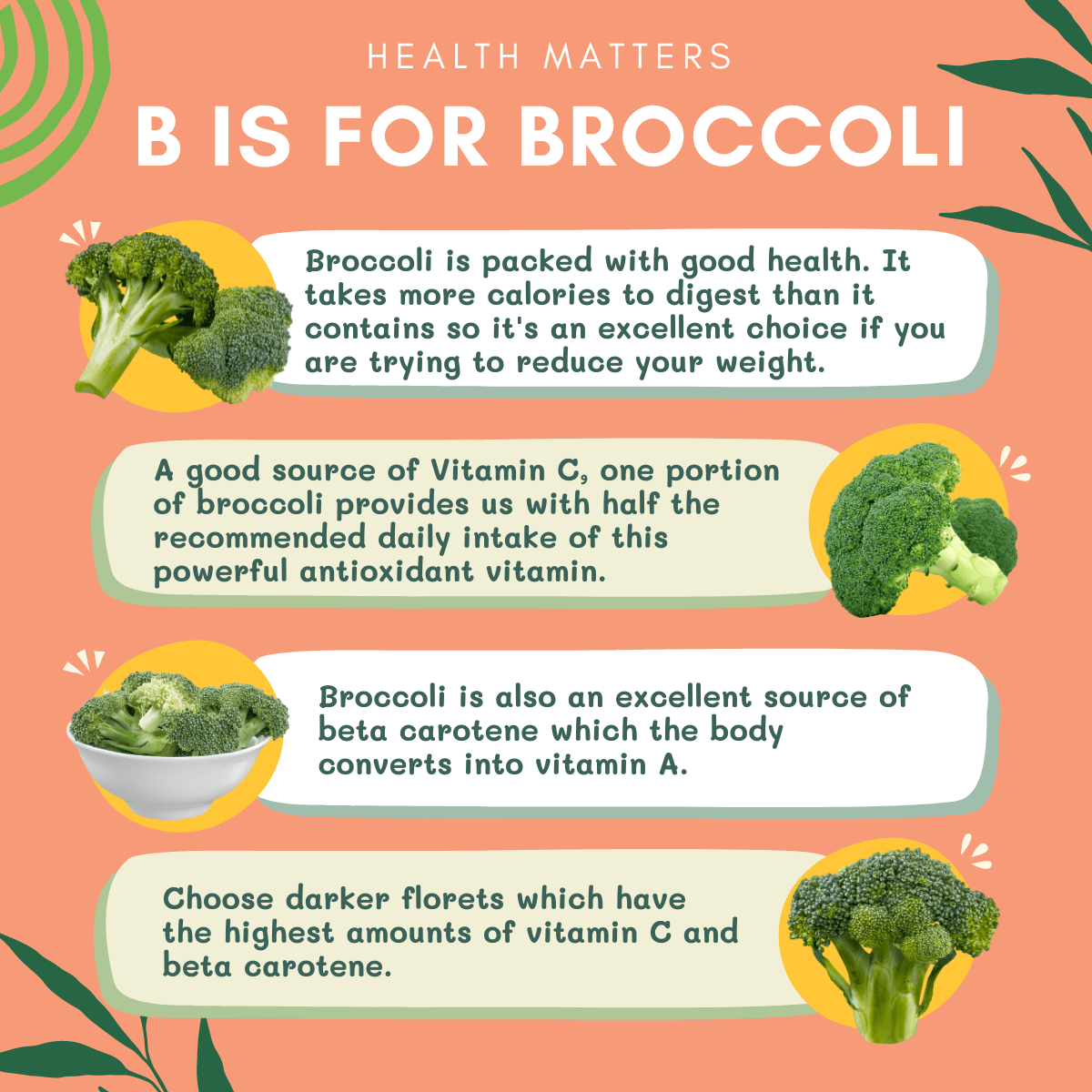 Health Matters Guide to Good Health B is for Broccoli Power for
